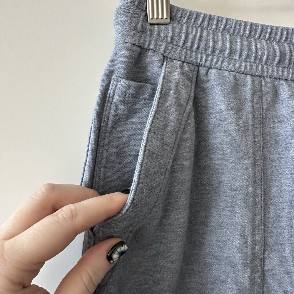 Athleta Light Blue Farallon Heathered Wide Crop Pants Women's Size 0 - Picture 5 of 10
